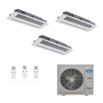 Ar Condicionado Multi Split Inverter Midea Atom 28000 BTUs (3x 12000 Cassete 1 Via ) Quente Frio - 220V