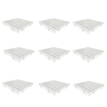 Kit 6 unidades Estrado para Câmara Frigorífica Reforçado Croplastic 50x25x2,5cm Branco